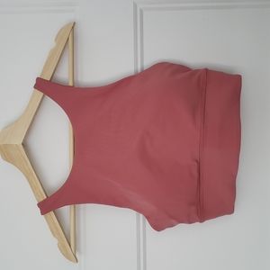 nwot Lululemon ENERGY BRA HIGH NECK LONG LINE Colour: Brier Rose Size: 10 